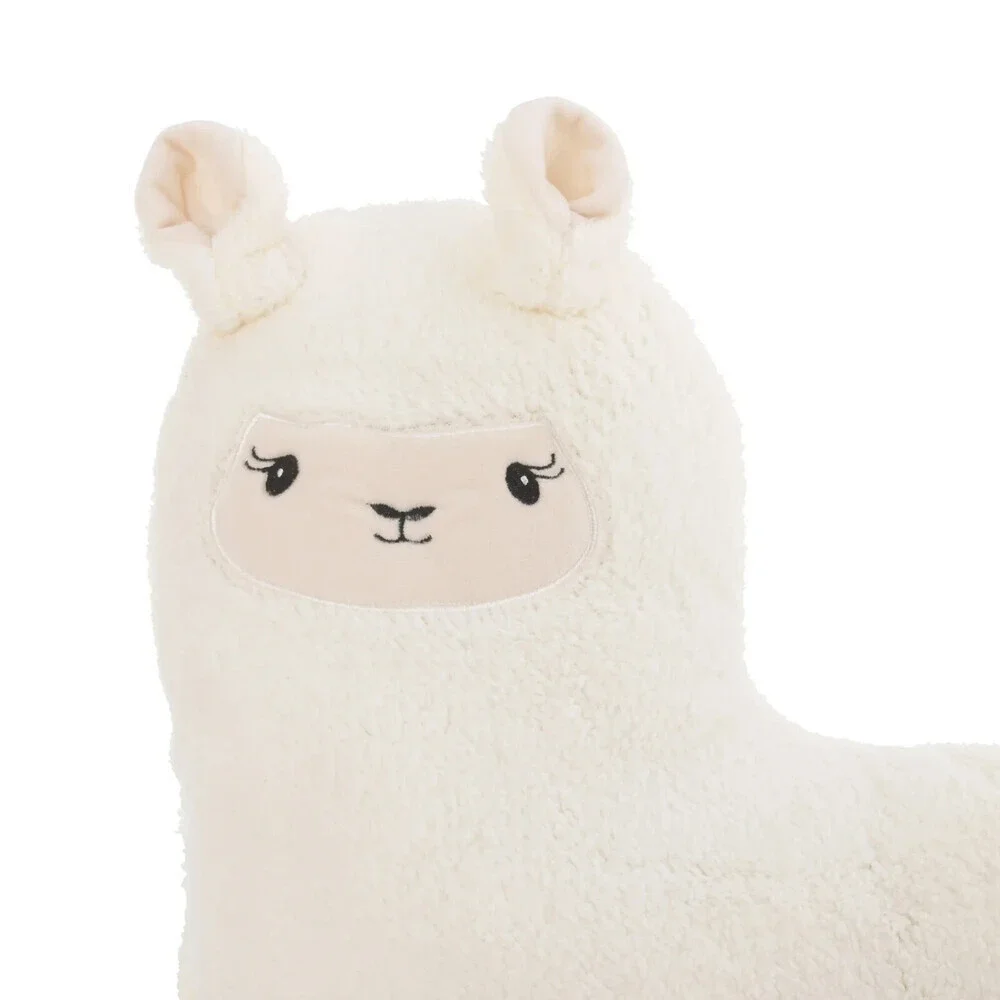 Little Love by NoJo Decorative Pillow 5x16 Light Beige Sherpa Llama Shape BED55